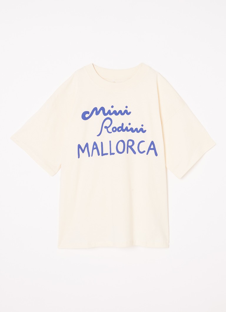 Tricou supradimensionat Mini Rodini Mr Mallorca din bumbac organic