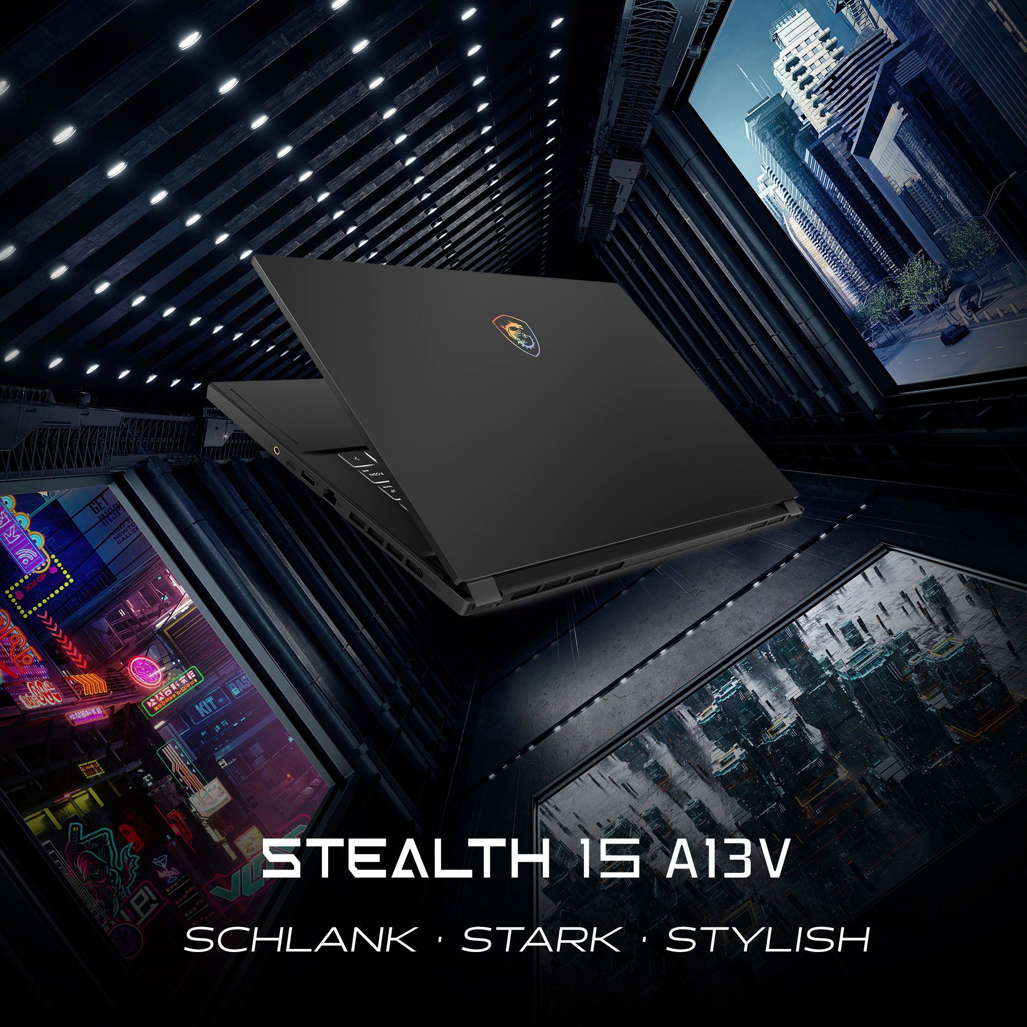 MSI Stealth 15 A13VF-052 Gaming-Notebook (39,6 cm/15,6 Zoll, Intel Core i7 13620H, GeForce RTX 4060, 1000 GB SSD, OLED-Display)