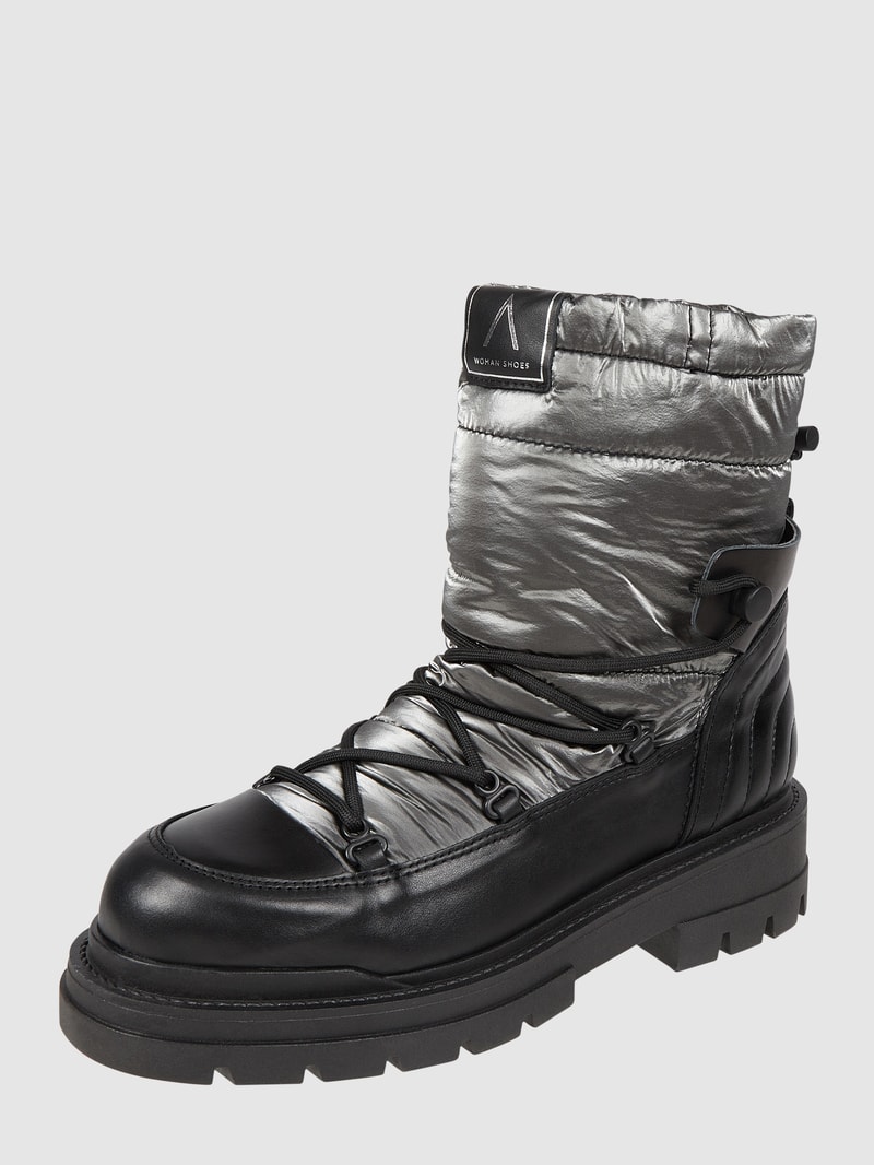 Boots aus Leder in schwarz