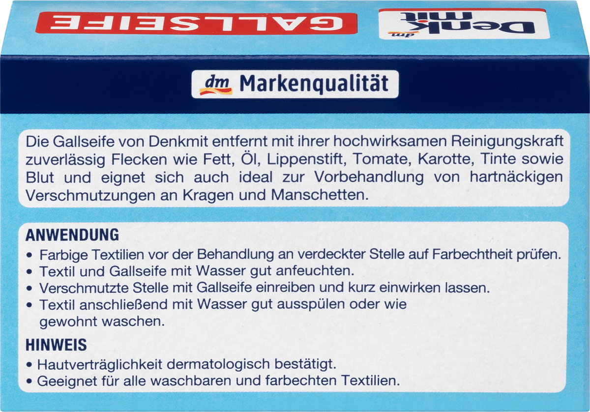 Gallseife zur Fleckenbehandlung, 100 g
