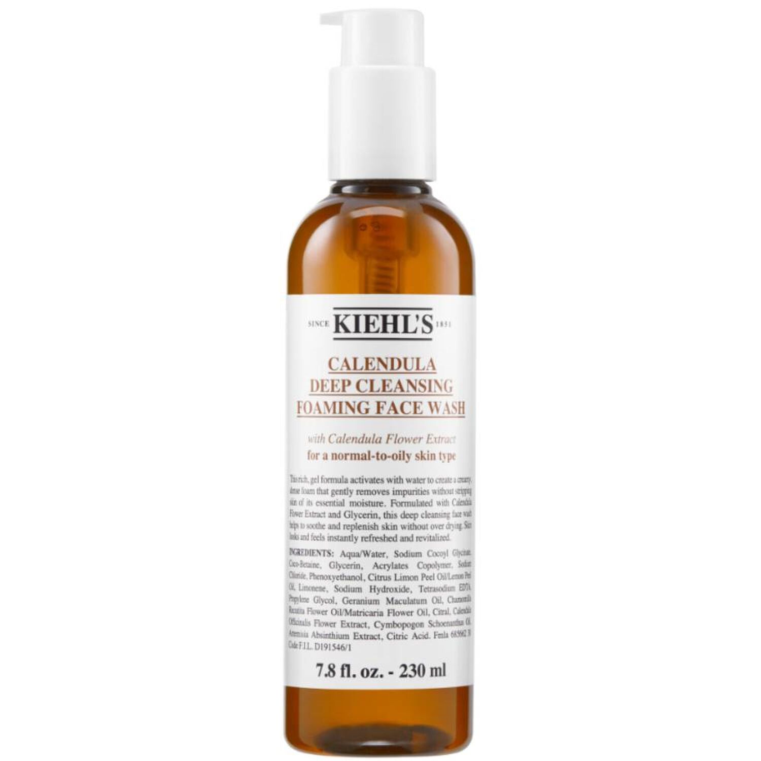 kiehl's Calendula Deep Cleansing Foaming Face Wash Nettoyant visage peaux normales à grasses