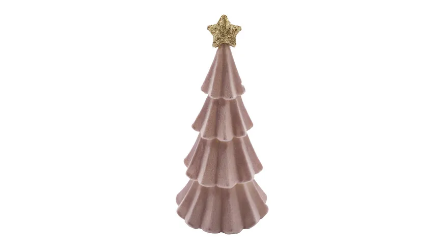 Kunststofftanne 39 cm beige, gold