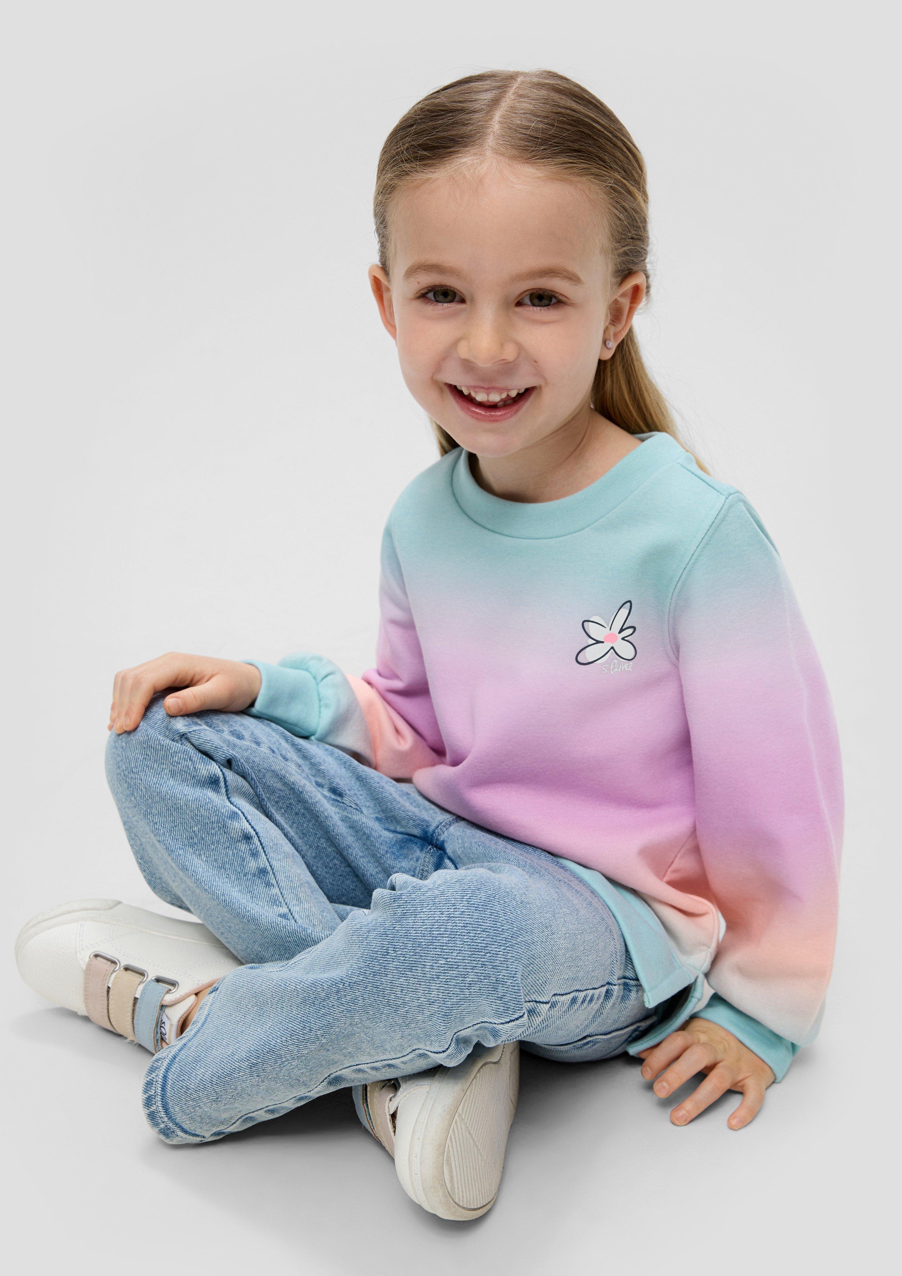Sweatshirt im Farbverlauf mit Frontprint  2145699-44D4