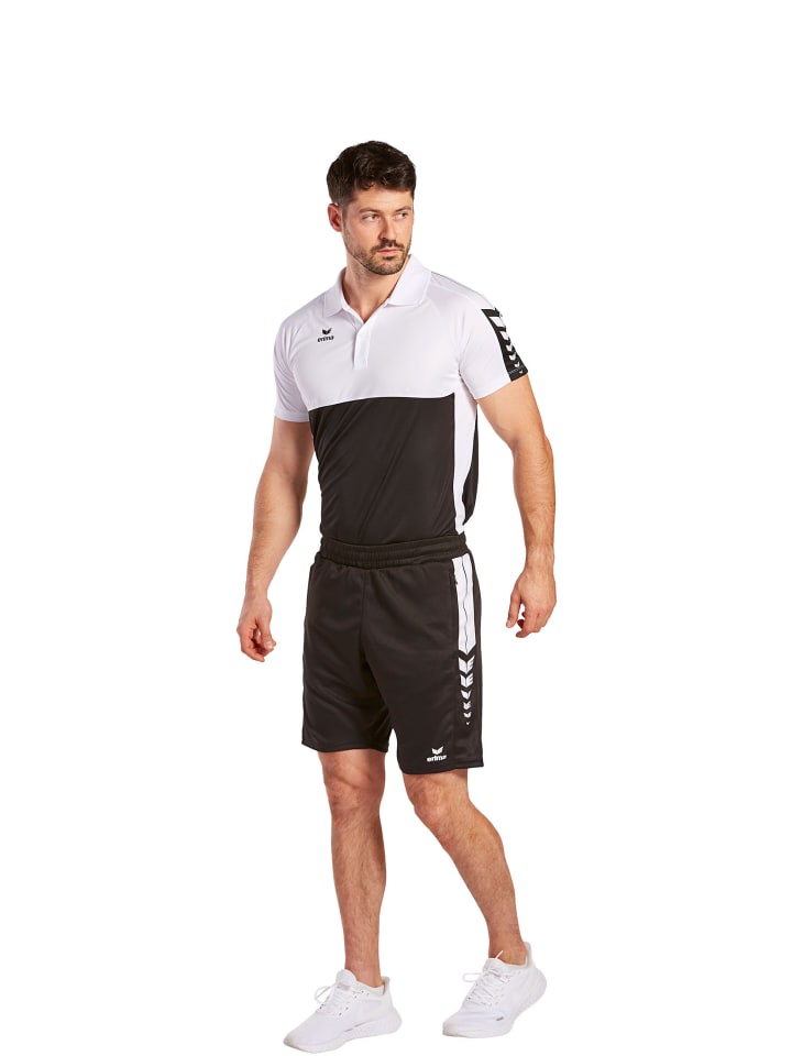 erima Six Wings Shorts in schwarz/weiss günstig kaufen