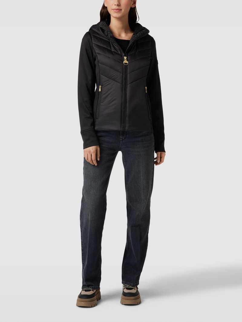 Jacke mit Label-Details Modell 'Alonso' in schwarz