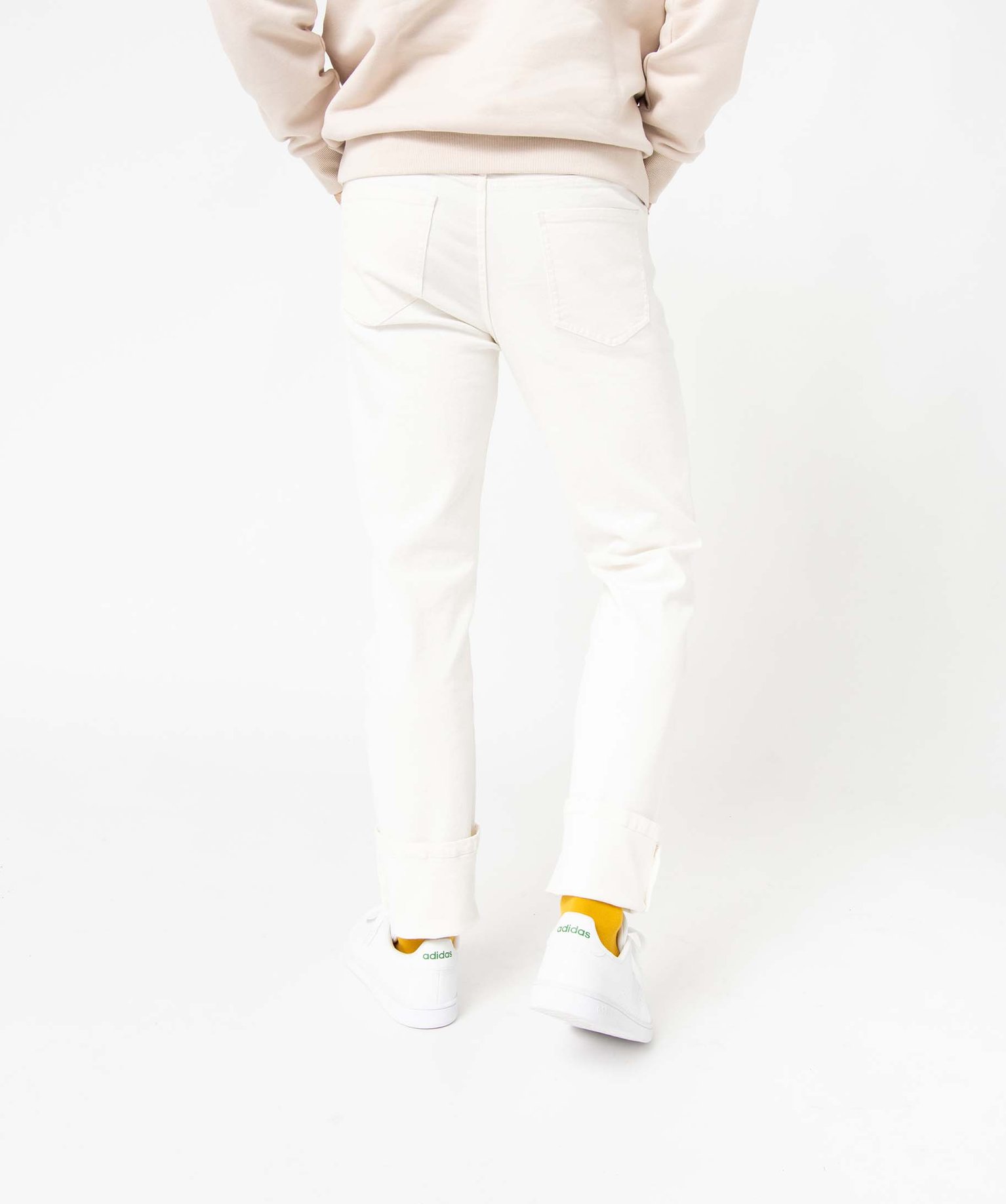Jean homme coupe slim en coton stretch blanc | GEMO