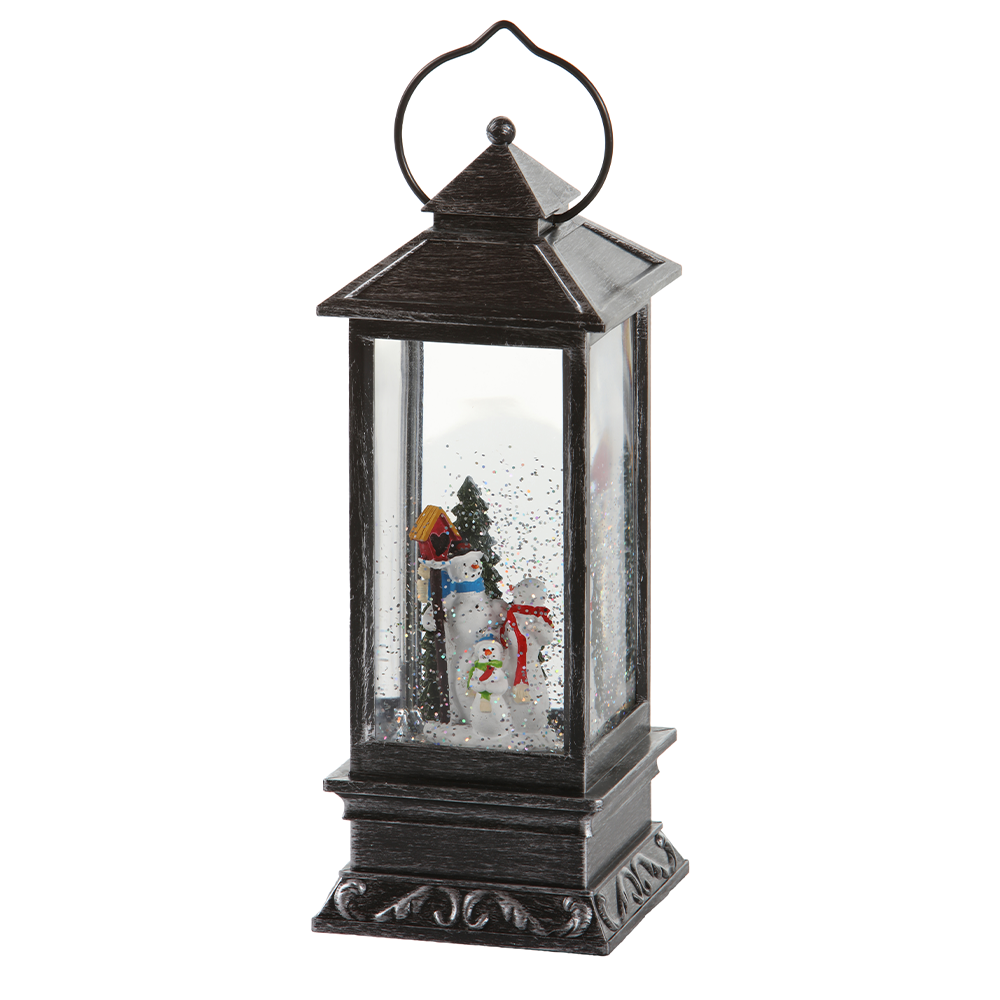 Flower Power LED-Schneelaterne Snowing schmal