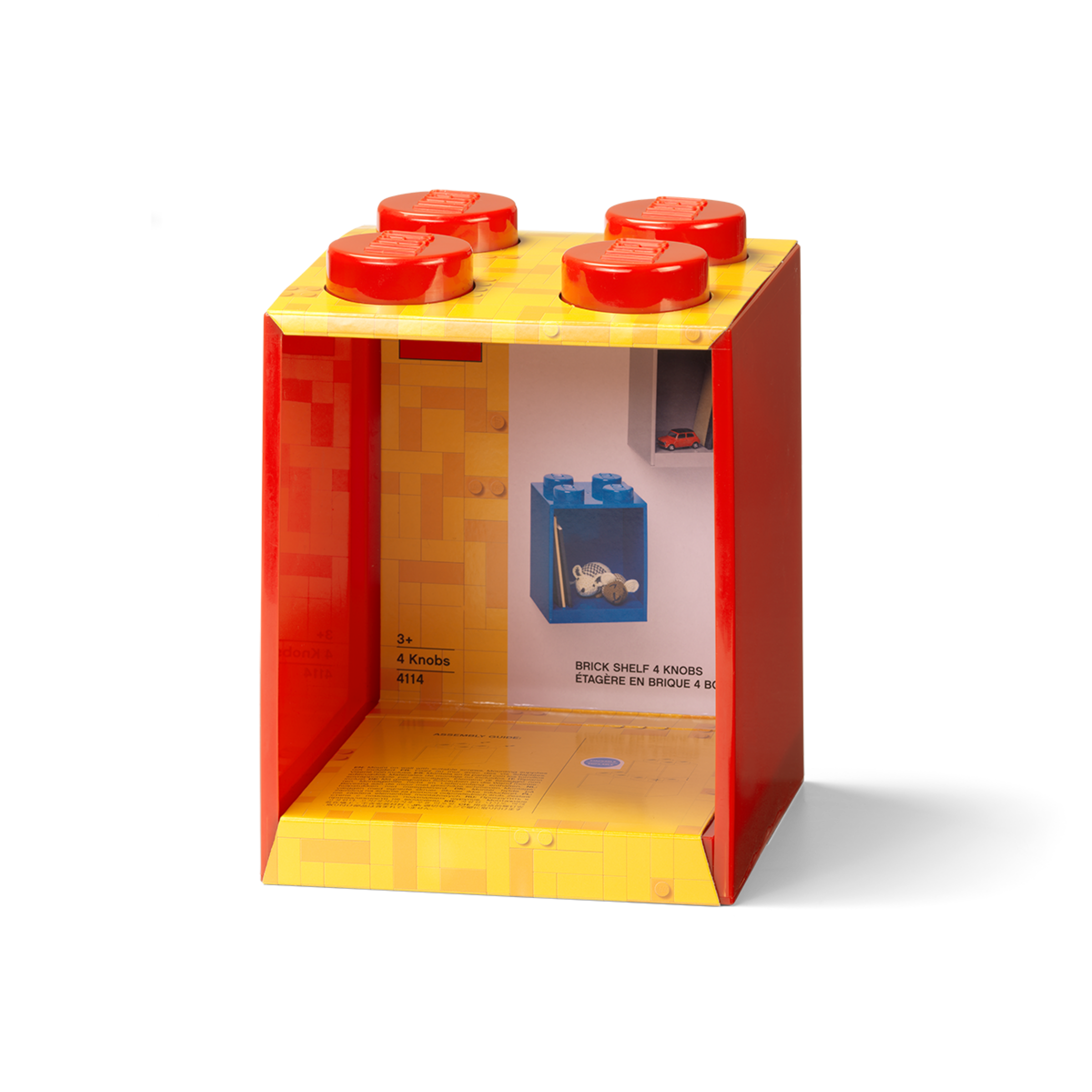 Steinregal mit 4 Noppen in Rot 5006578