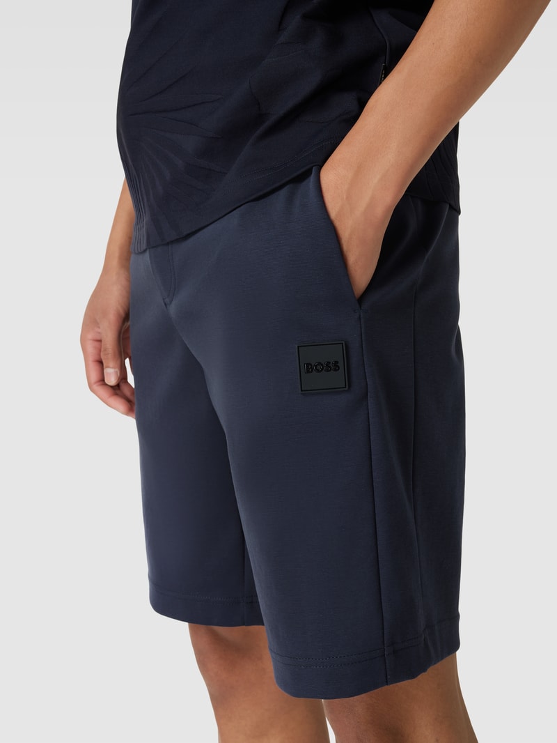 Sweatshorts mit Label-Patch Modell 'Lamson' in blau