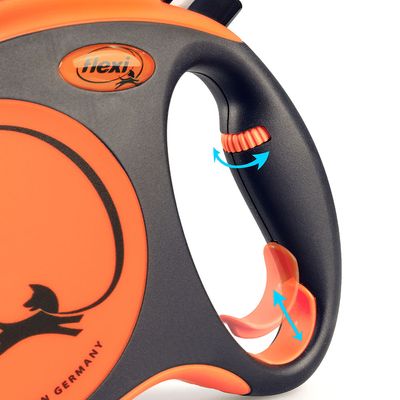 flexi Xtreme Gurt-Leine orange, 5 m