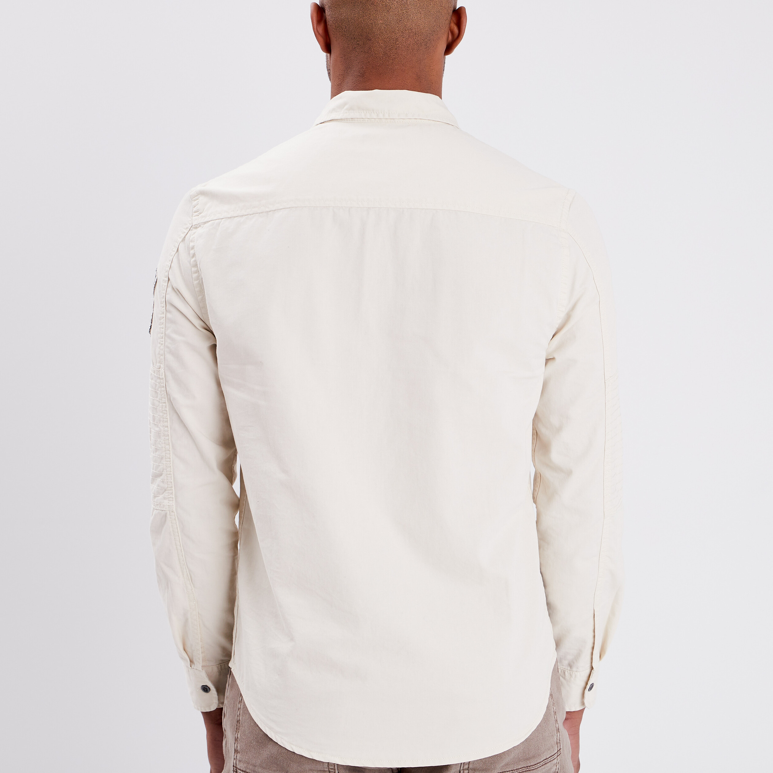 Chemise coton manches longues sable homme | La Halle