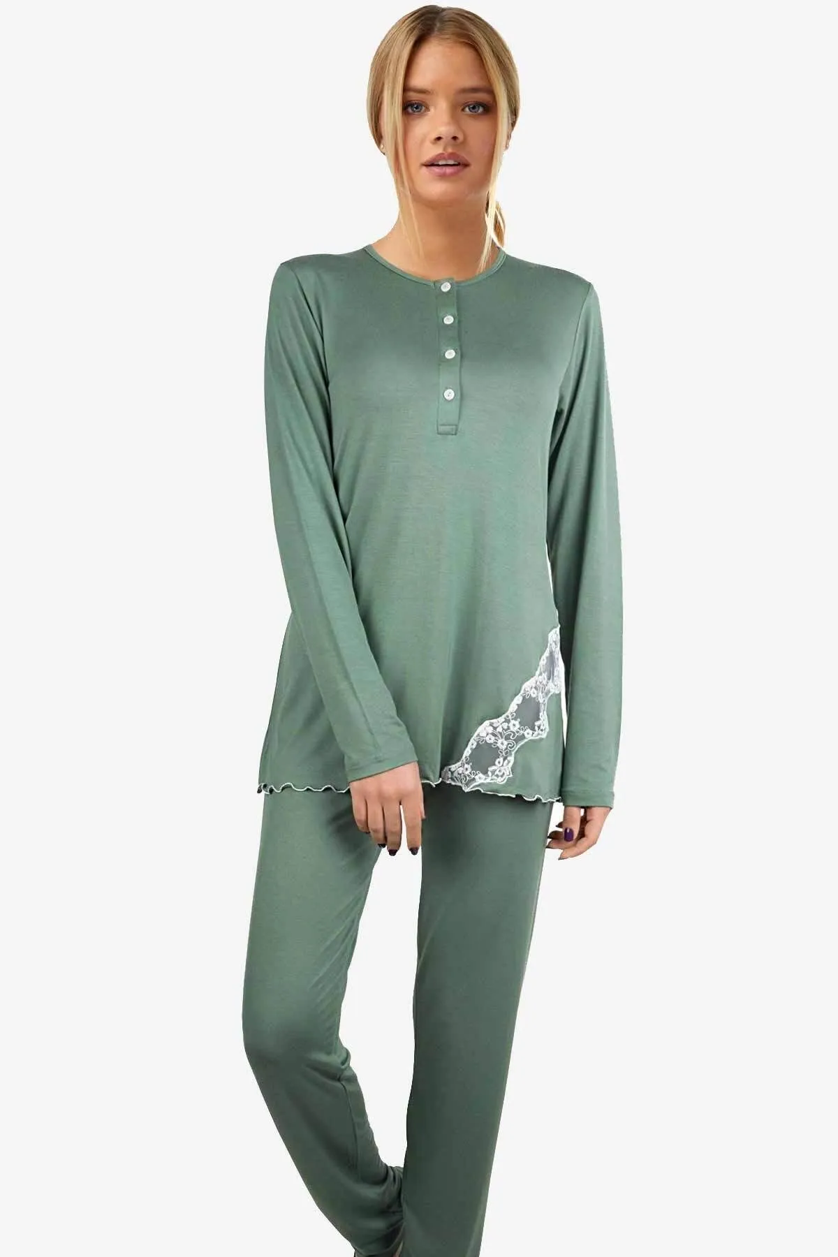 AYYILDIZ  59522 Grünes Pyjama-Set