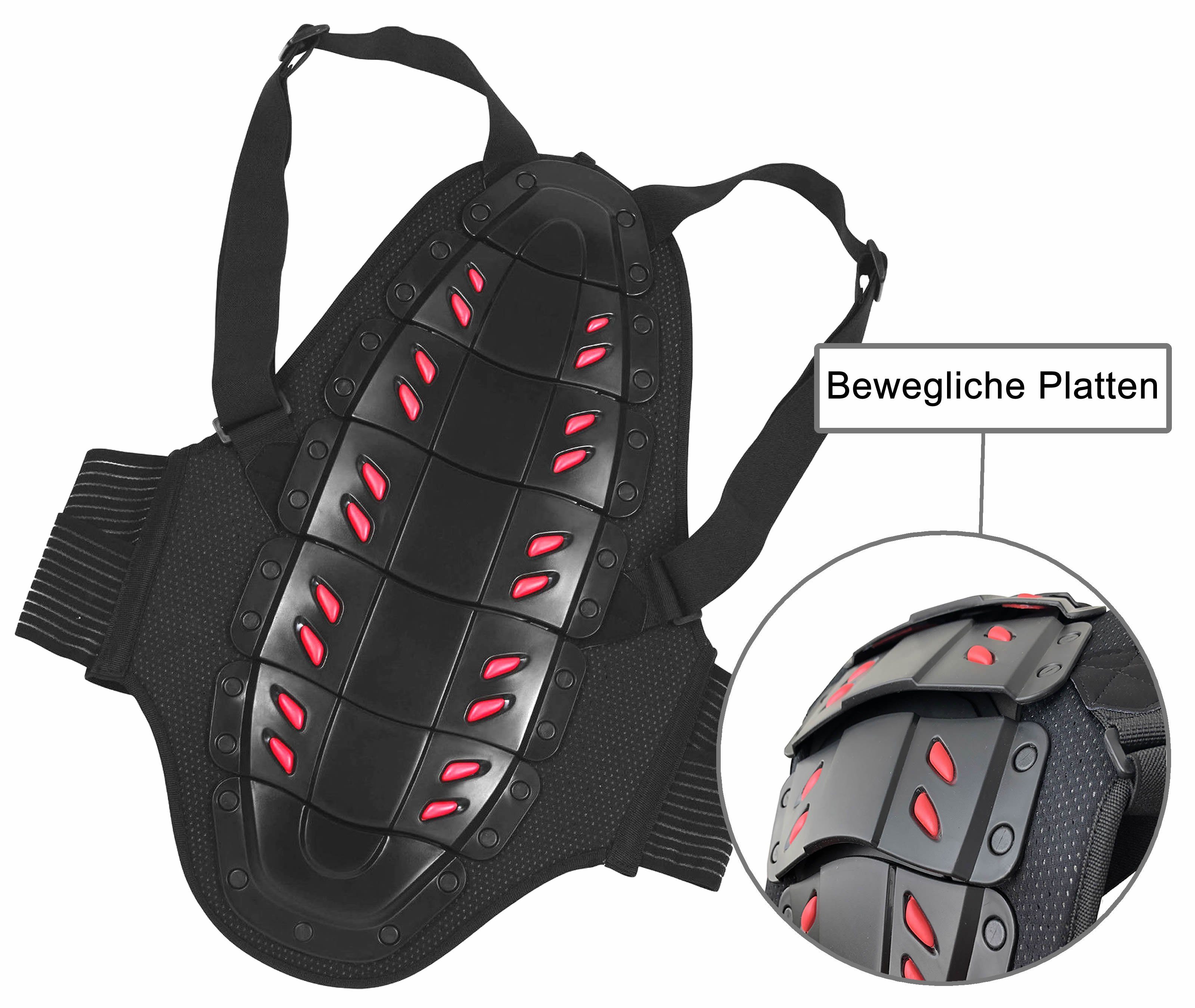 L.A. Sports Rückgrat-/Rückenprotektor Rückenprotektor Fun-Sport Ski Snowboard Kinder Jugendliche verstellbar, wärmender Gurt, hoher Tragekomfort, gute Passform