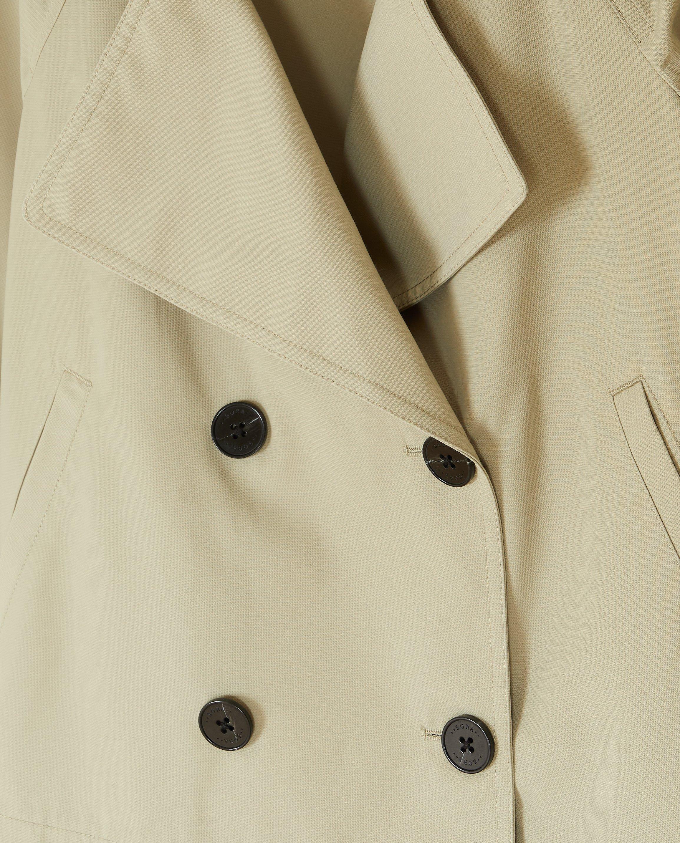 Trench scurt verde deschis Sora, kaki