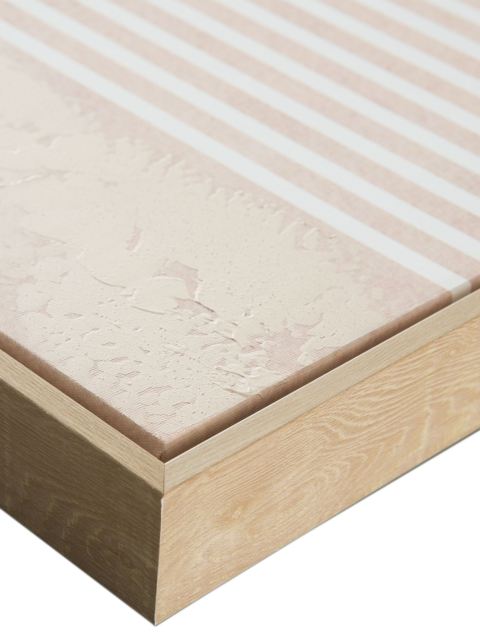 Cornero Leinwand-Druck-handbemalt, Hellbeige