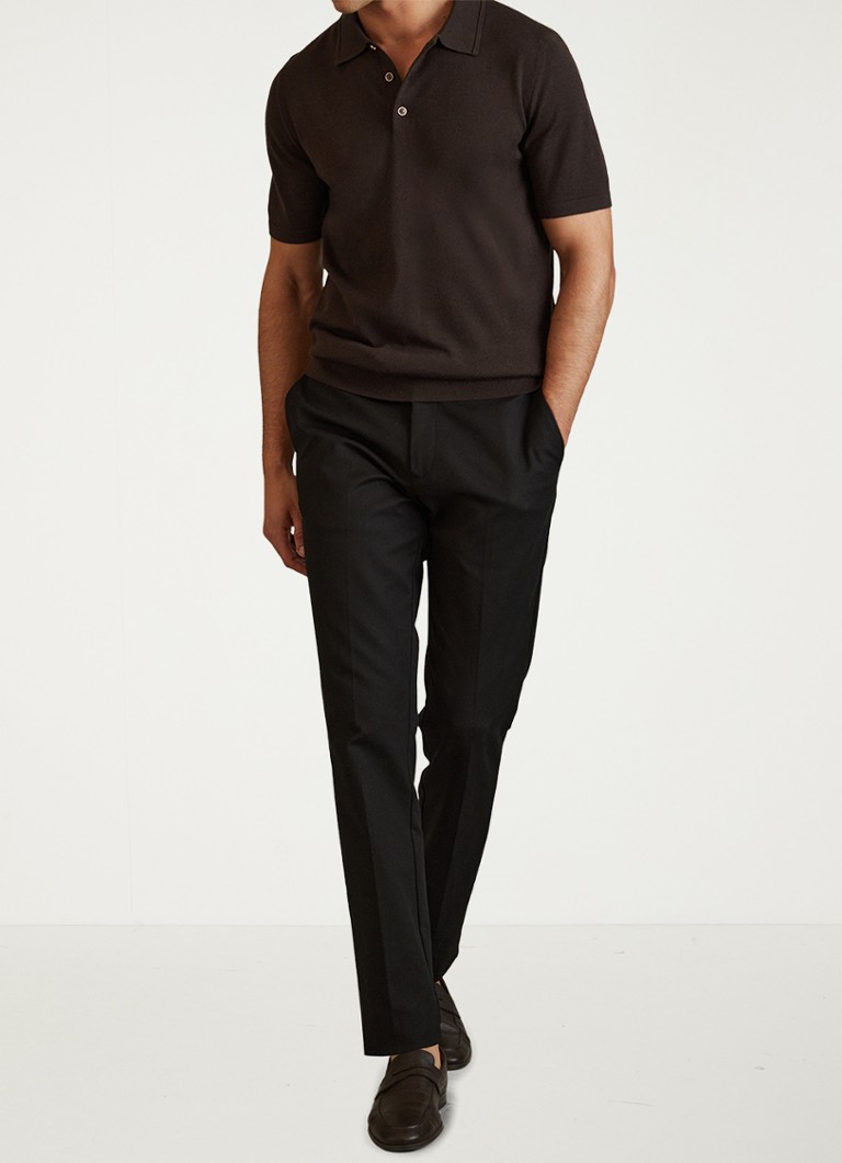 Polo Reiss Manor de malha fina e corte slim, confeccionada em lã merino.
