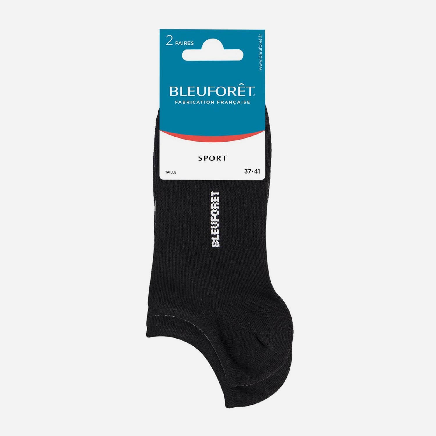 Chaussettes courtes Sport BLEUFORÊT noires - 37-41