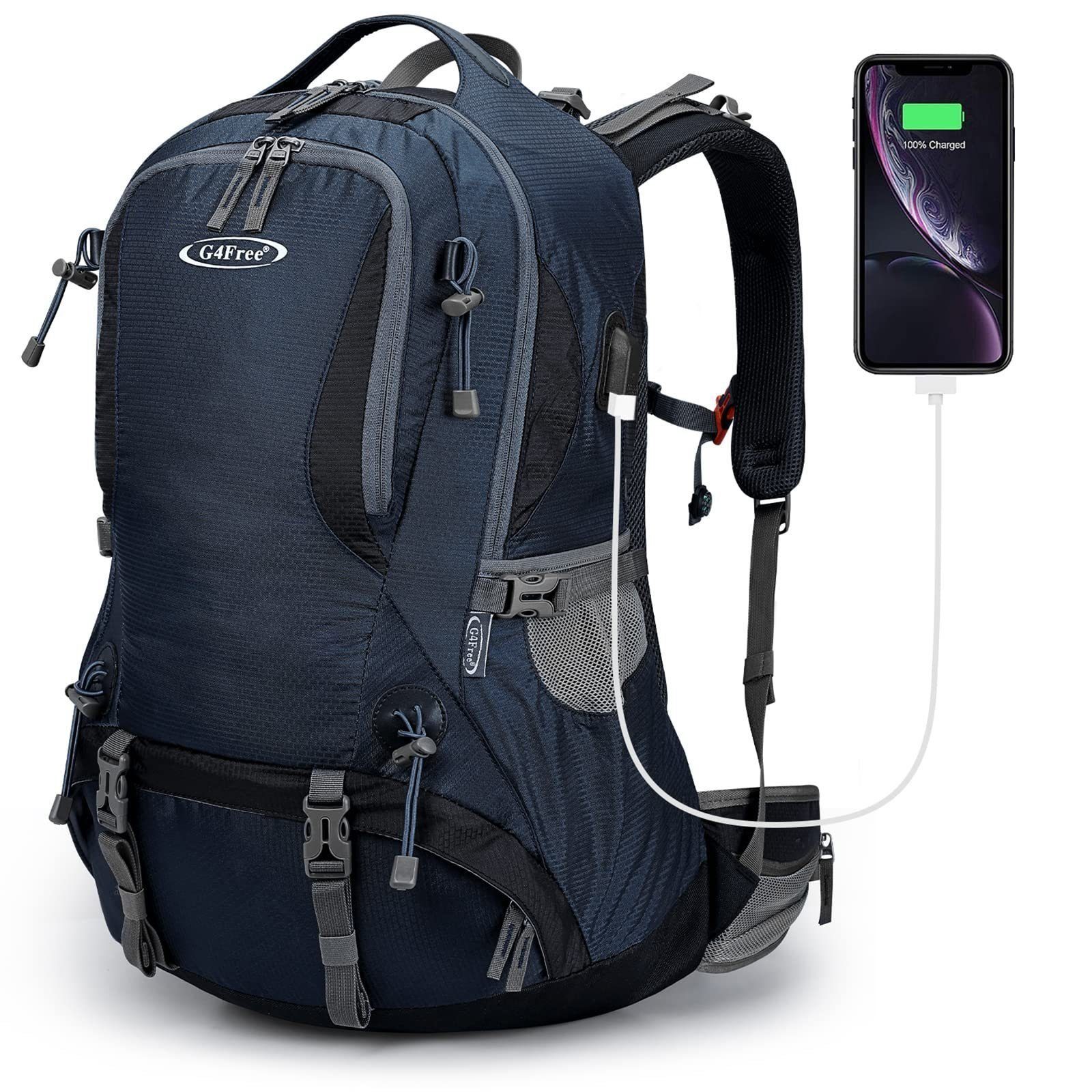 G4Free Trekkingrucksack, 50L Wanderrucksack, Wasserdicht Tagesrucksack