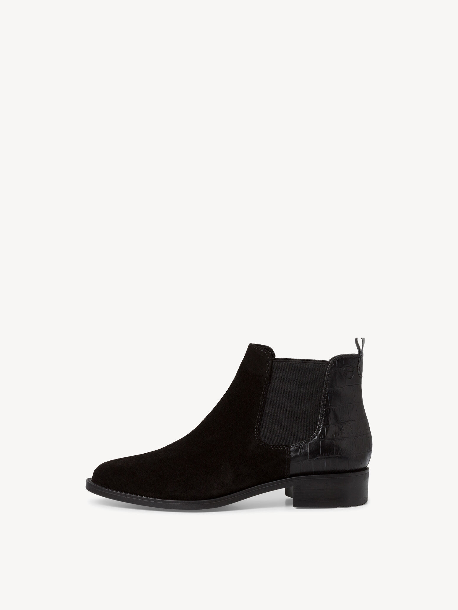 Bottine Chelsea en cuir - noir