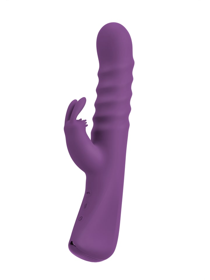 Javida Rabbitvibrator 2 Function Rabbit Vibrator in lila günstig kaufen 24 cm