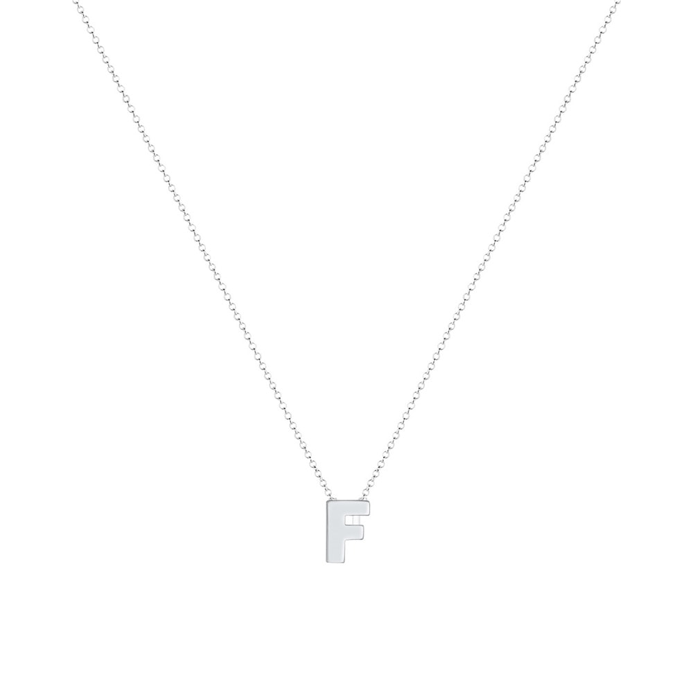 Elli Elli Collier Femme Lettre F Initiales Minimal en Argent Sterling 925 Bijoux