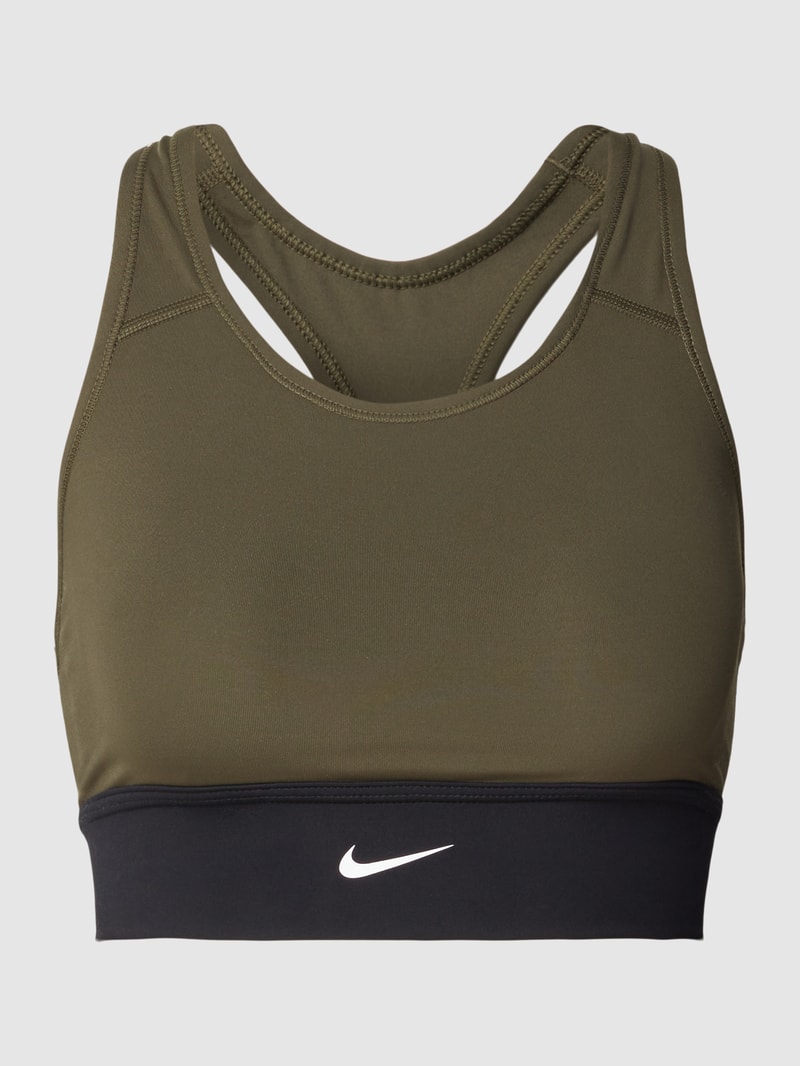 Sport-BH mit elastischem Bund in khaki