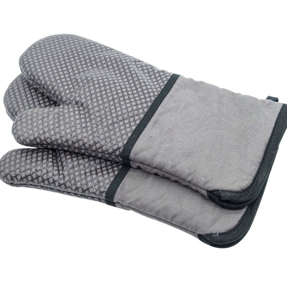 COUNJOYING Topfhandschuhe Ofenhandschuh Hitzebeständig Topfhandschuhe Handschuh Grau 1 Paar