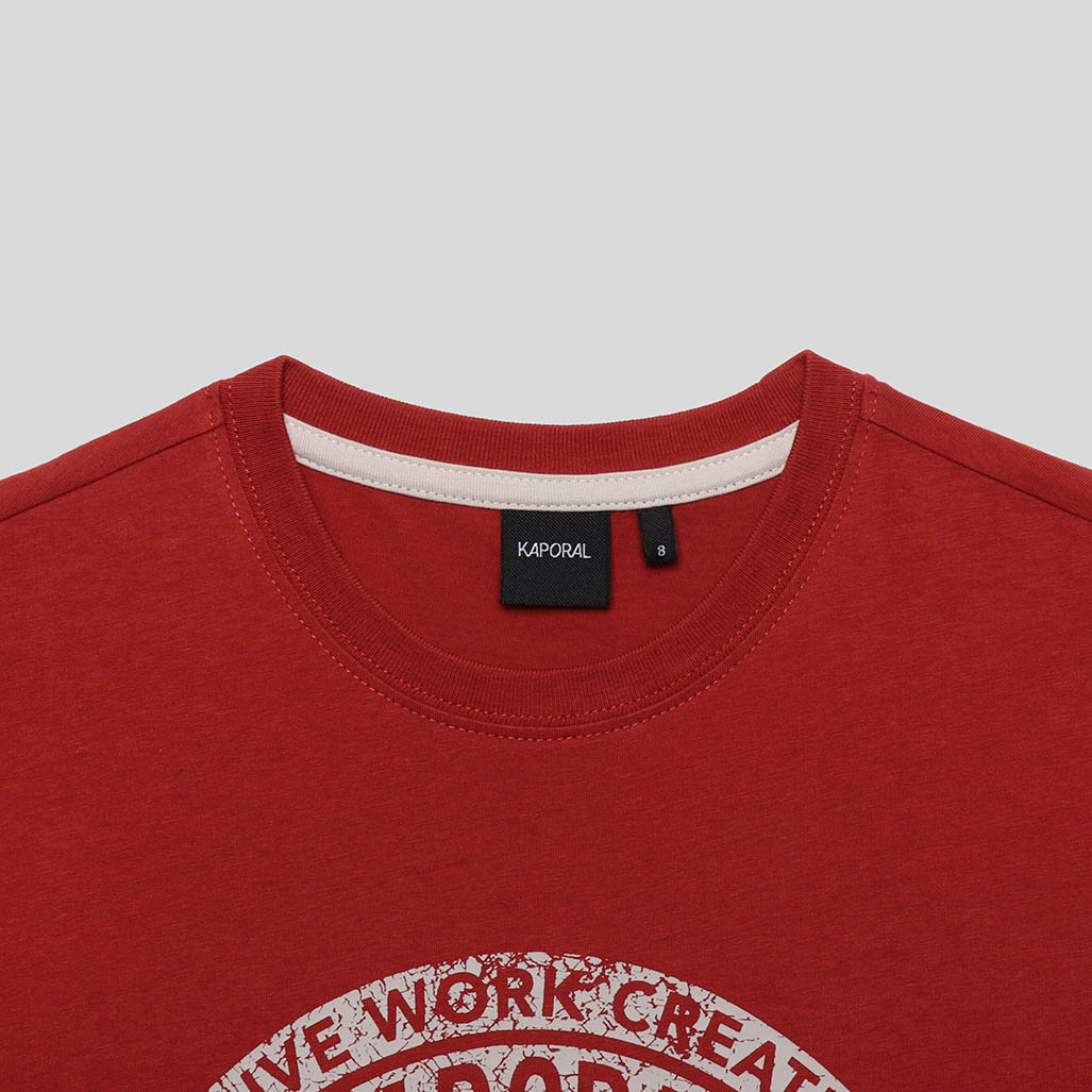 OKIDO  T-shirt rouge Garçon 100% coton