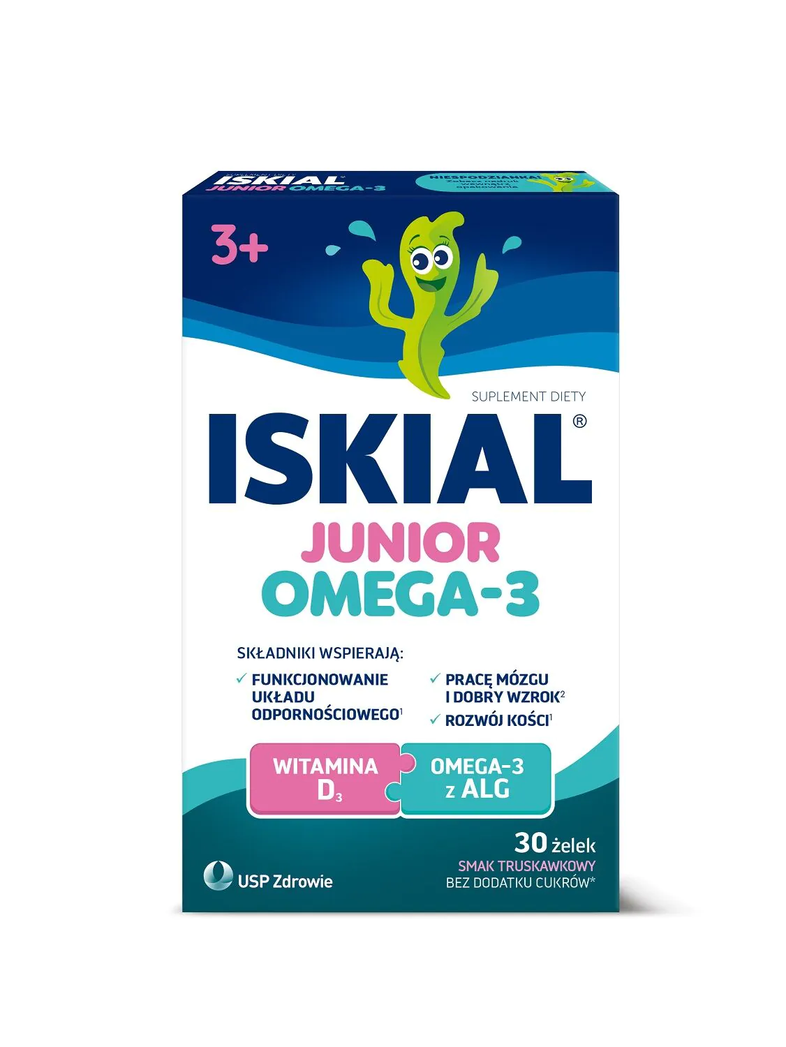 Iskial Junior Omega-3 Jelly Beans med jordbærsmag