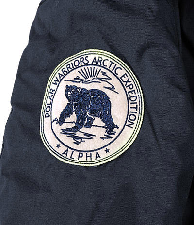 ALPHA INDUSTRIES, Parka Polar, Mikrofaser wattiert, marine