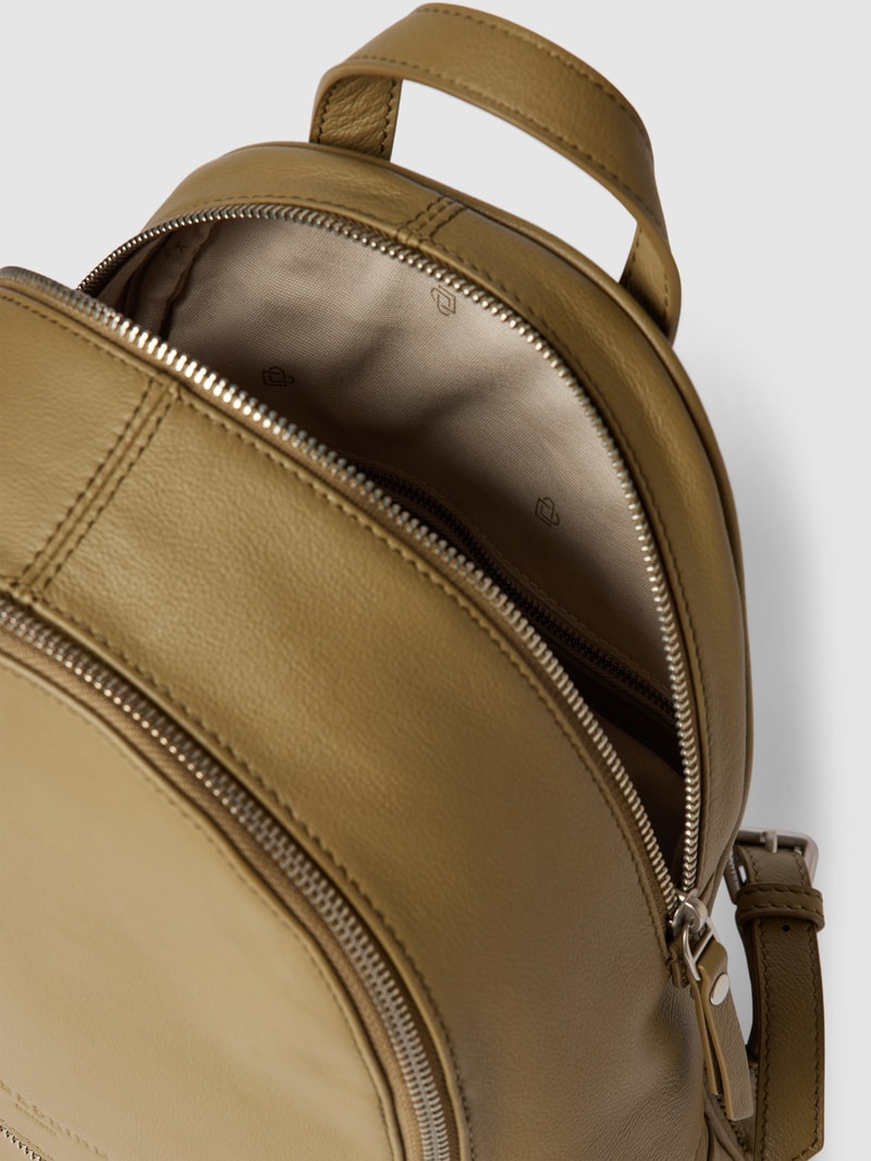 Rucksack mit Label-Details Modell 'Noos' in schlamm