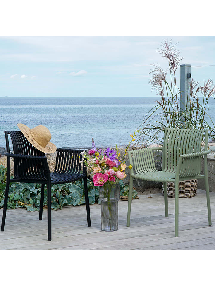 House Nordic 2er-Set: Gartenstühle in Schwarz - (B)59,5 x (H)82,5 x (T)56,5 cm günstig kaufen onesize