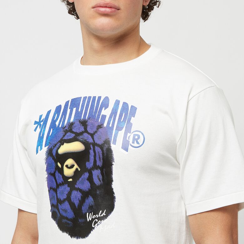A Bathing Ape Fur Ape Head Tee white