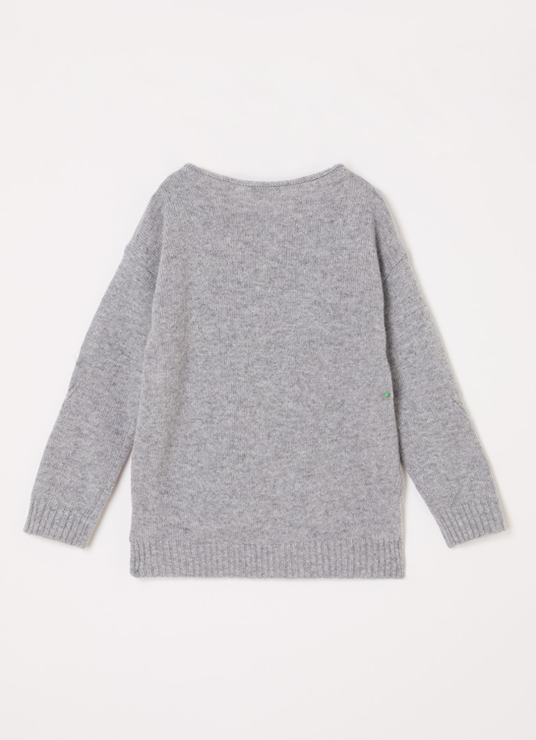 Pulover Benetton din tricot mixt fin