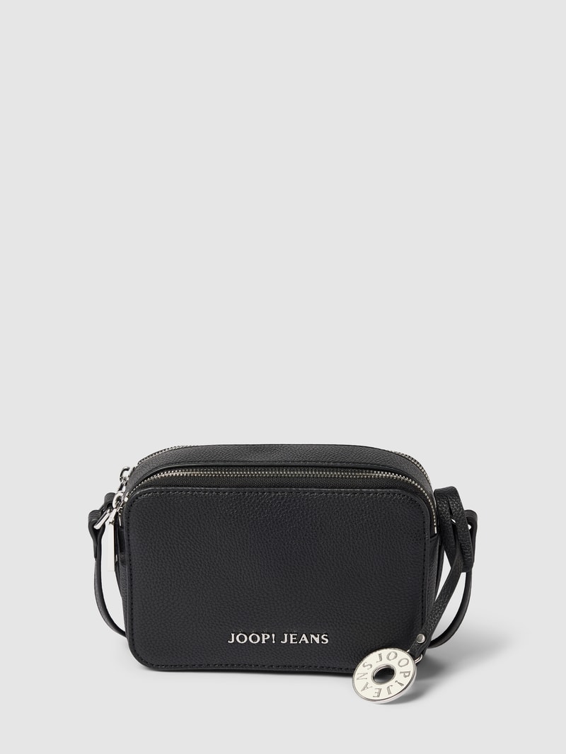 Handtasche mit Label-Applikation Modell 'diurno' in black