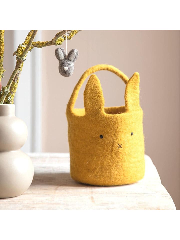 FILZLIG Osterkorb in Gelb - (H)25 x Ø 15 cm günstig kaufen onesize