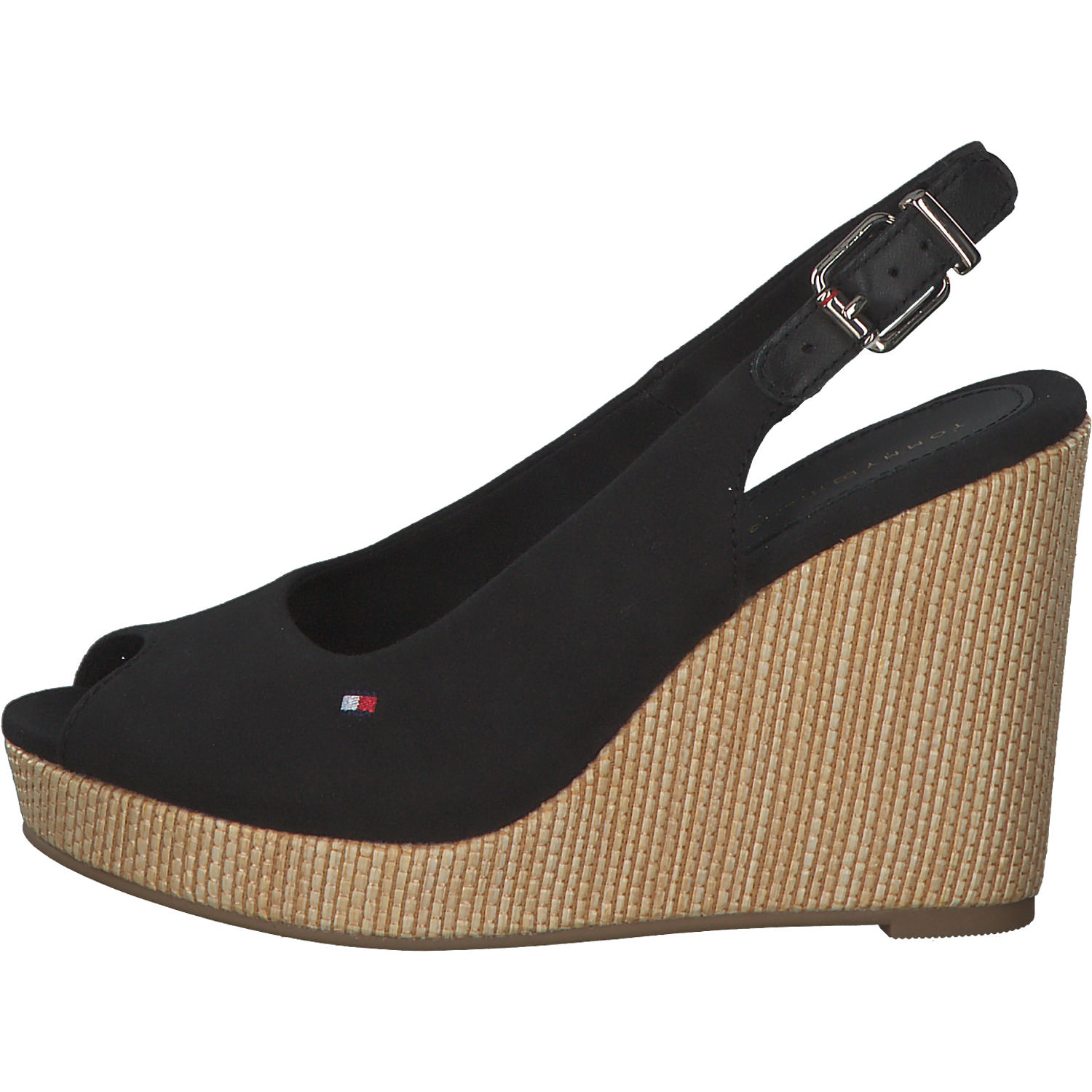 Tommy Hilfiger FW0FW04789, Keilsandaletten, Damen, Schwarz (Black)