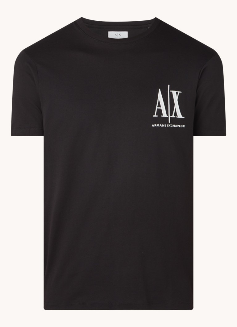 Tricou Armani Exchange cu logo brodat