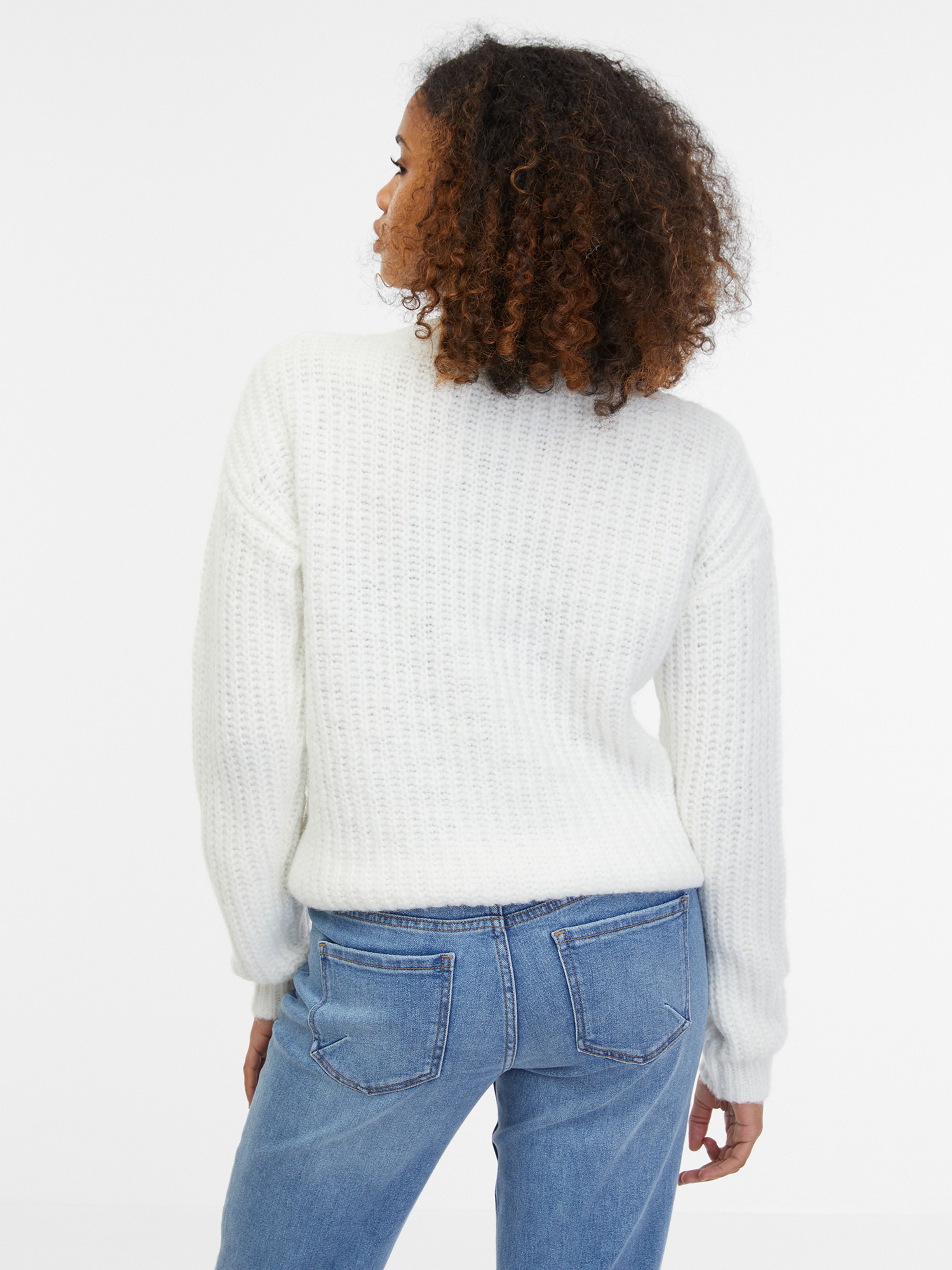 Weißer Damenpullover ORSAY