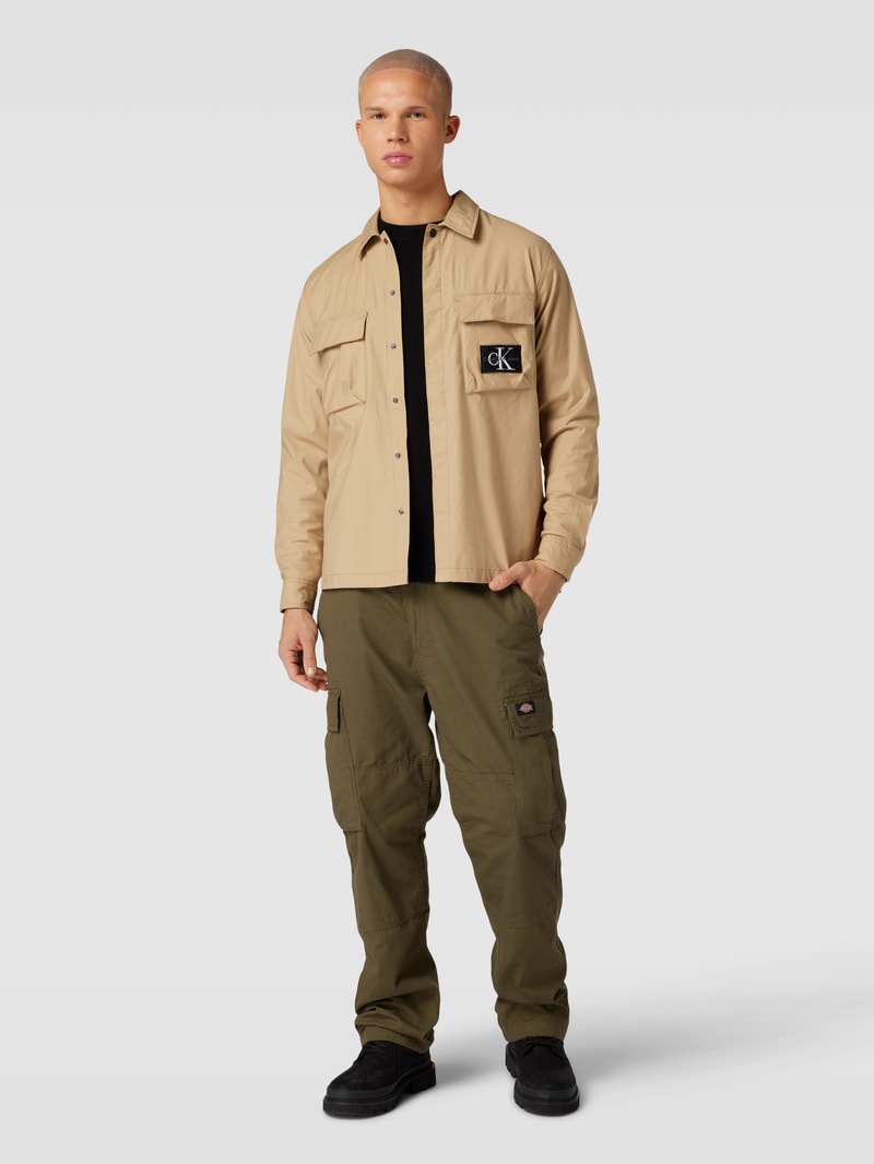 Freizeithemd mit Cargotaschen Modell 'UTILITY' in beige