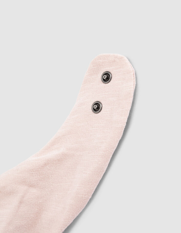 Bavoir rose pâle print rock coton bio bébé