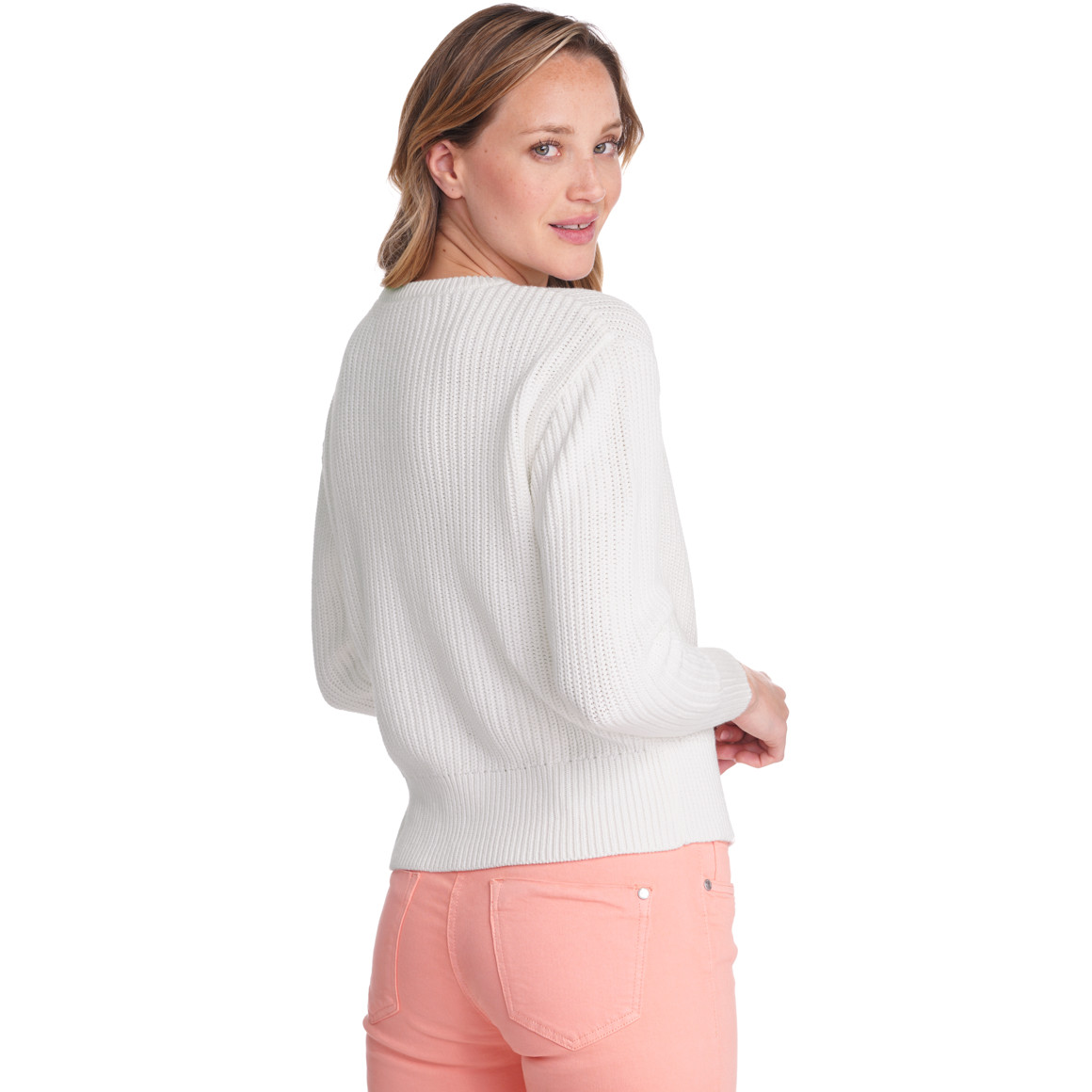 Damen Strickpullover mit Rundhalsausschnitt
