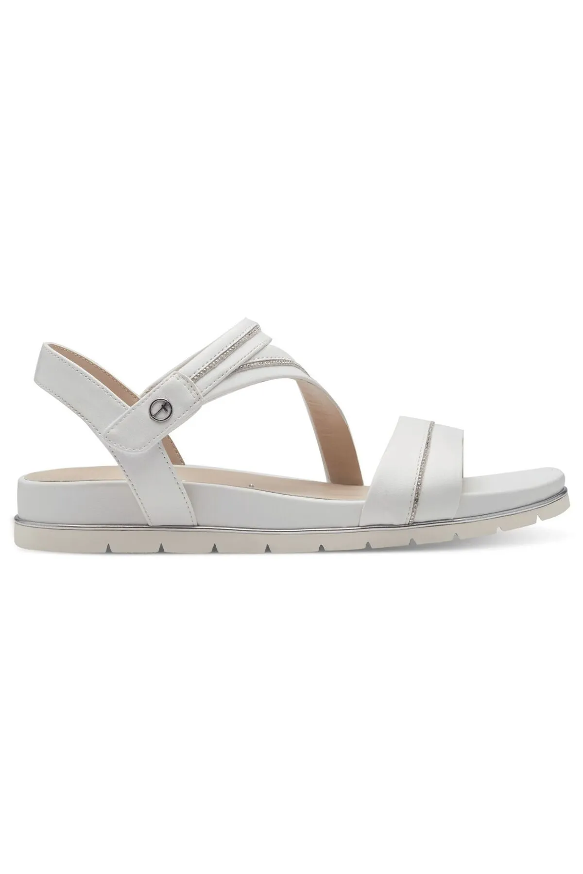 Tamaris  Sandalette - Weiß - Flacher Absatz