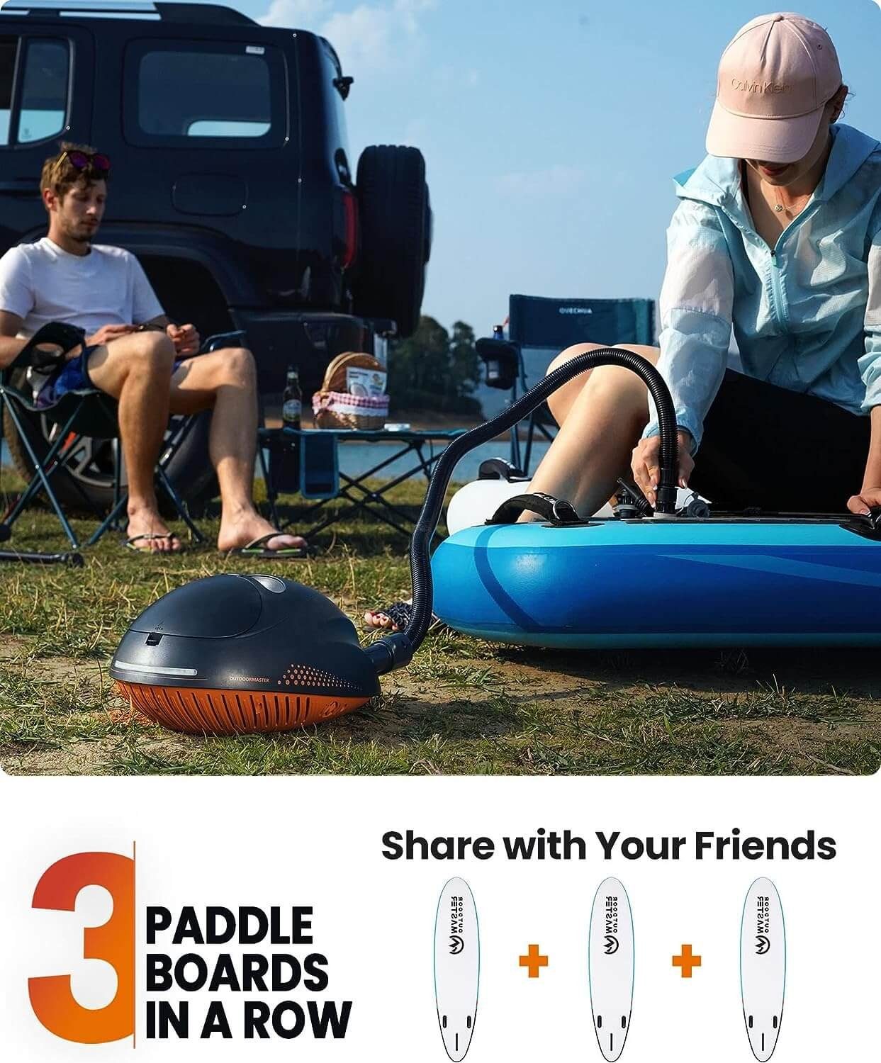 Outdoor Master Akku-Luftpumpe The Whale 6000mAh Sup Pumpe