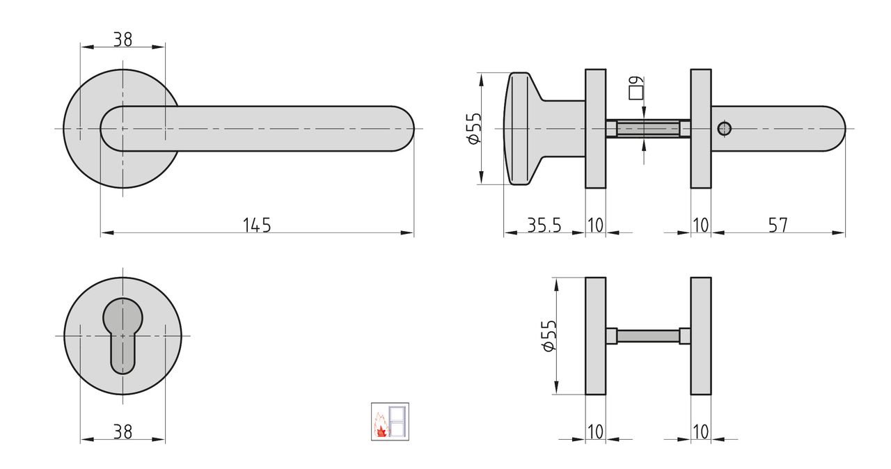 Basi FS-Rosetten-Garnitur - ZT/FS 2150