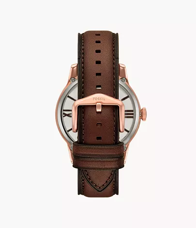 Fossil Uhr Townsman Automatic Automatikwerk Leder braun