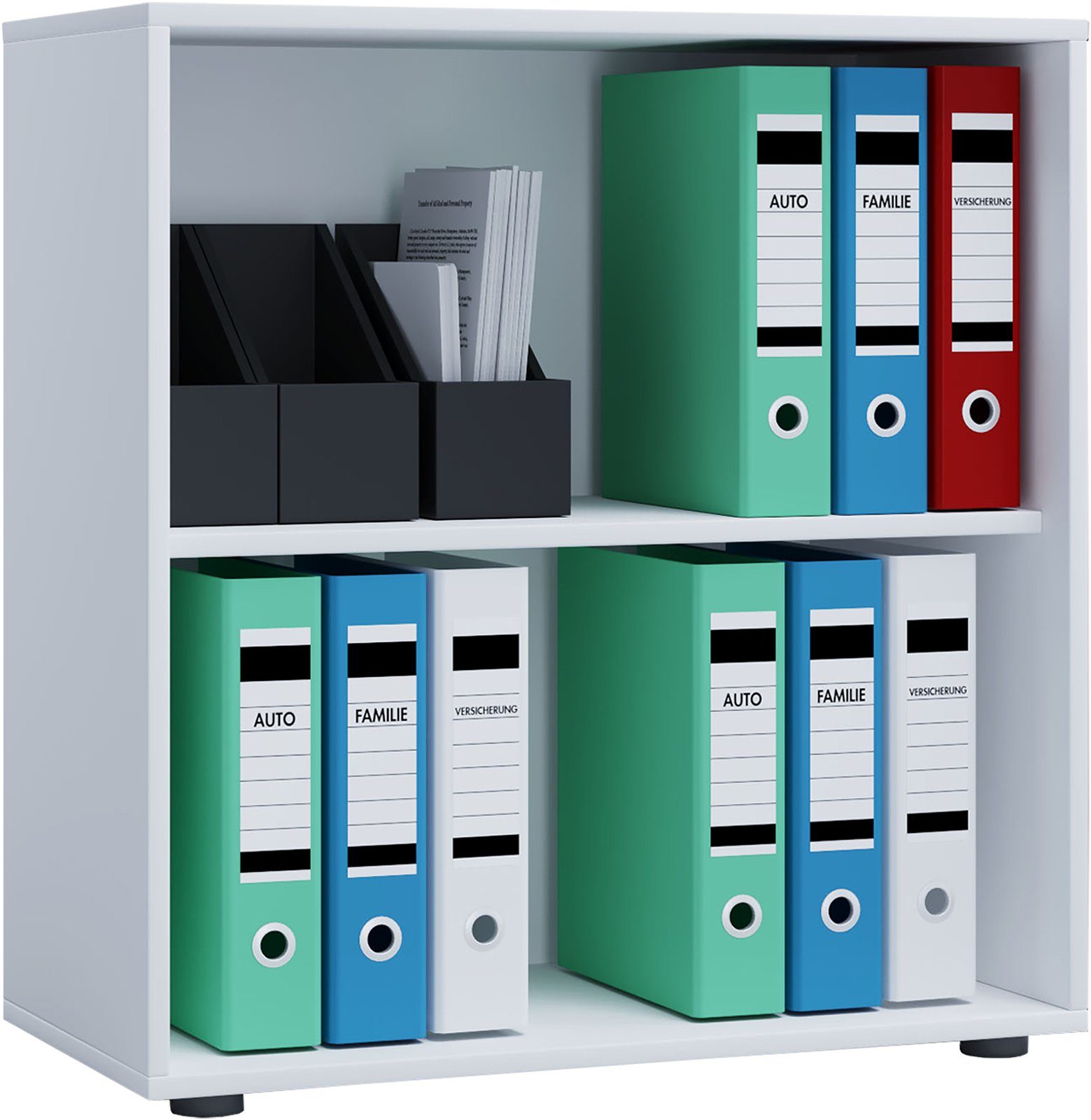 VCM Aktenregal Holz Büro Regal Bücher Ordner Aktenregal Lona 2f, 1-tlg.