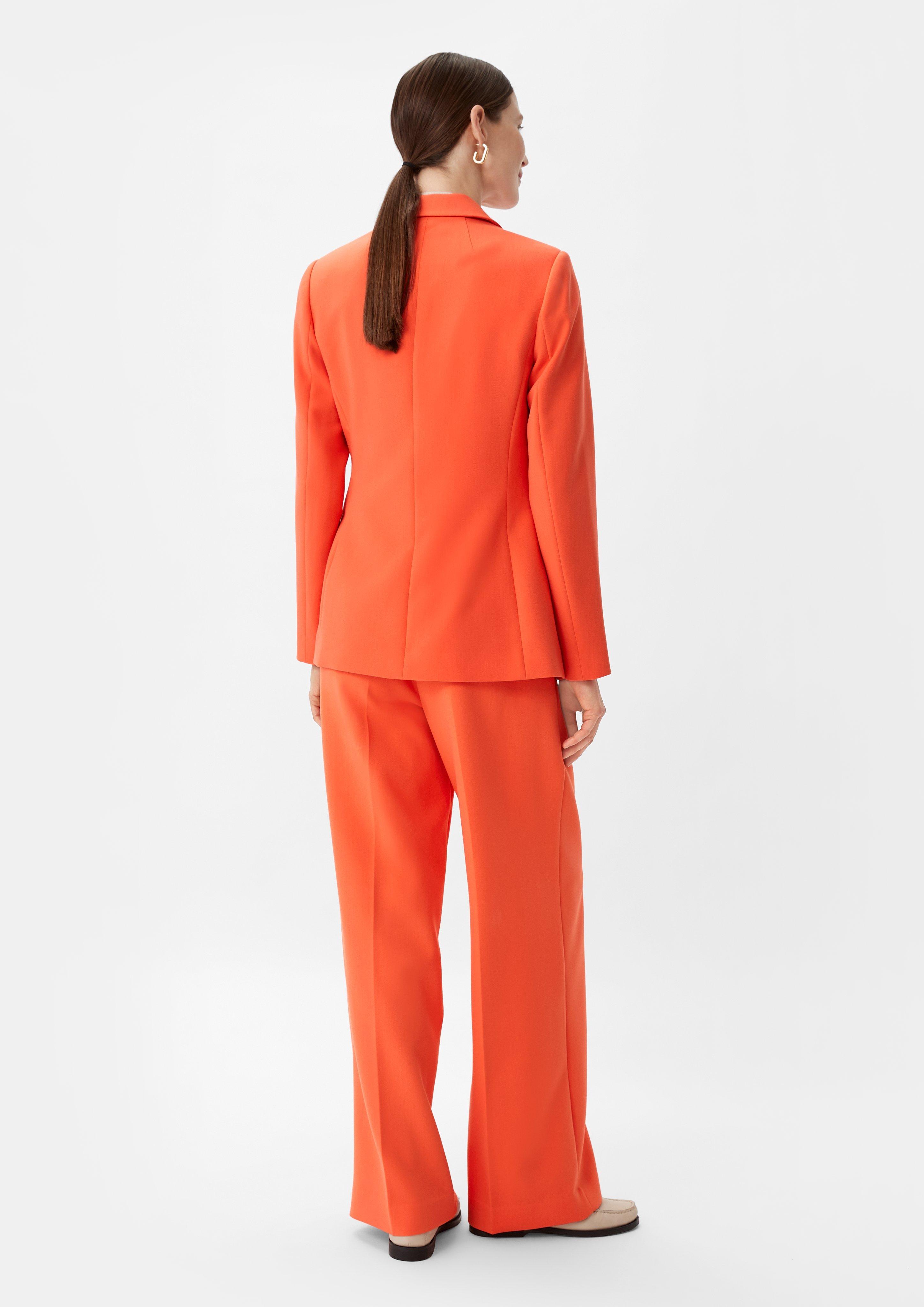 Blazer mit doppelreihigen Knöpfen - orange