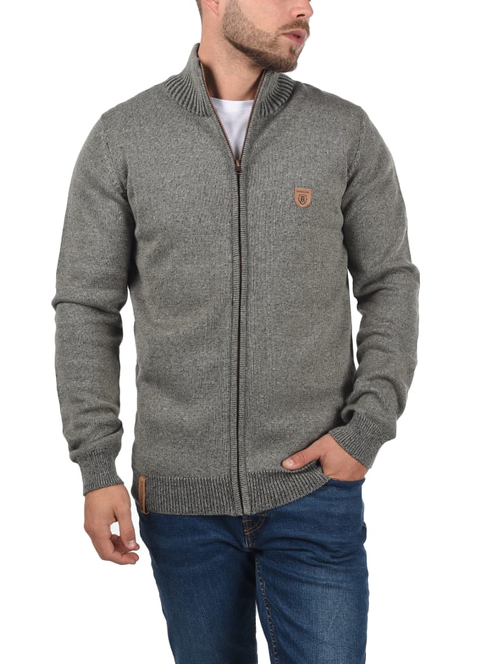 INDICODE Strickjacke IDAndy 35-099MM Cardigan mit Stehkragen in Grau günstig kaufen