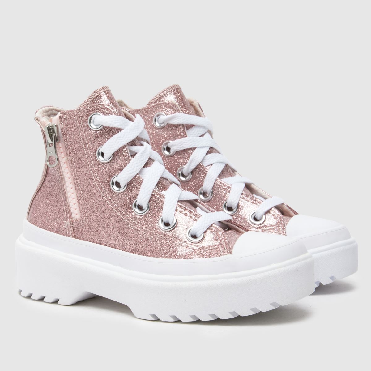Converse roséguldfärgade all star lugged lift flickor juniorsneakers